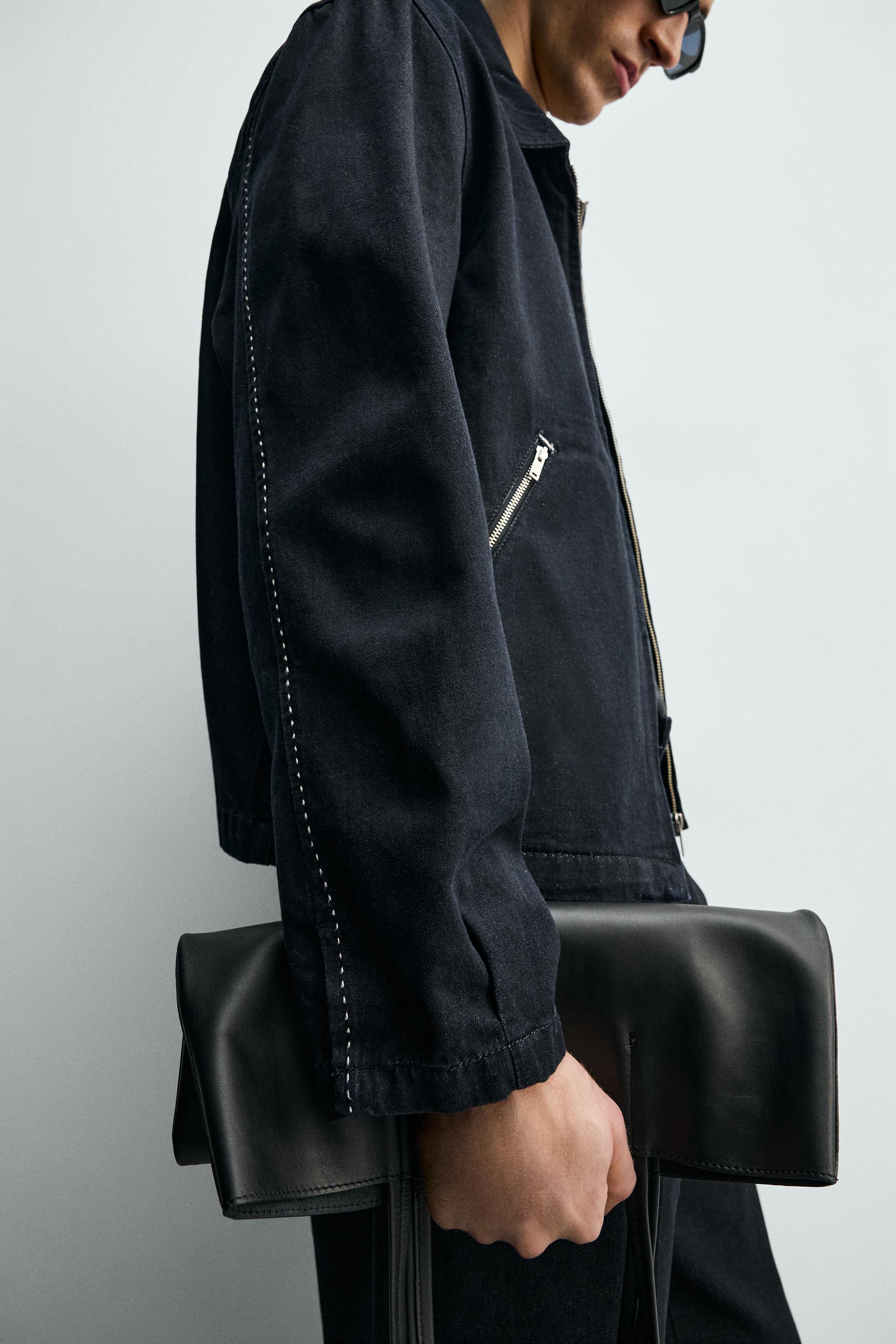 BLOUSON EN JEAN À SURPIQÛRES CONTRASTE